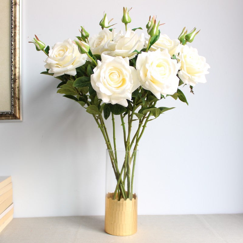 Realistic Floral Stem Rose