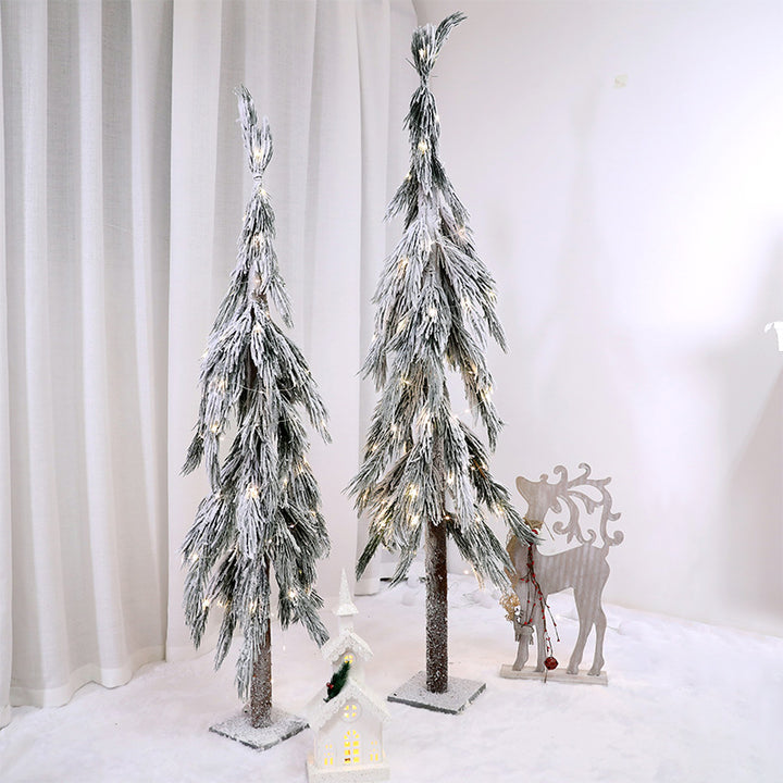 Artificial Snow-Covered Pine Tree Decoration