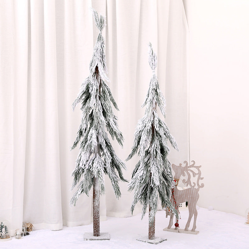Artificial Snow-Covered Pine Tree Decoration