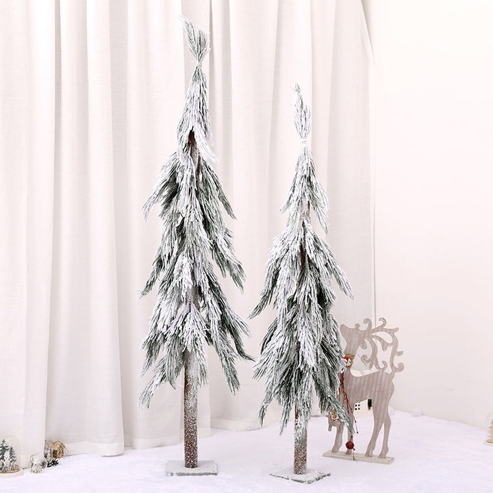 Artificial Snow-Covered Pine Tree Decoration