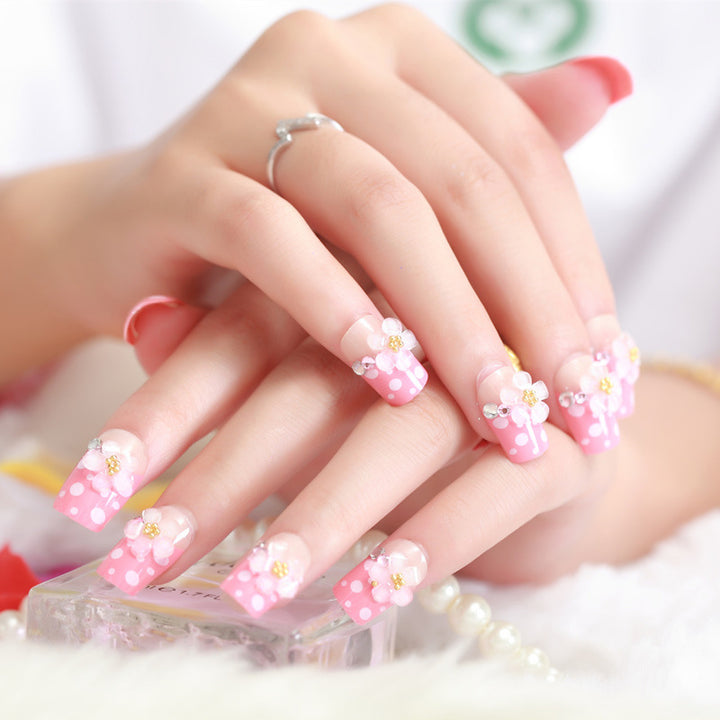 High-quality artificial nails with flower details Kalsten