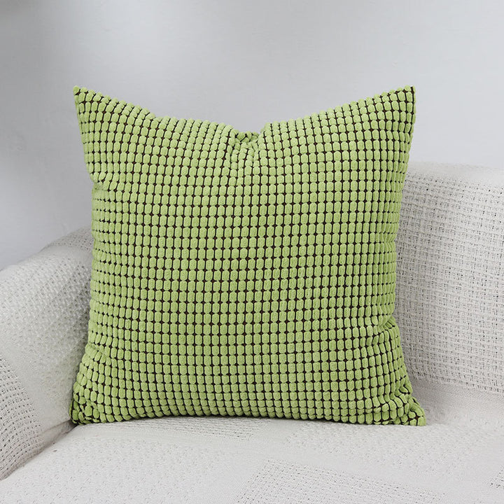 Textured Waffle-Weave Cotton Lumbar and Square Pillow Covers Set