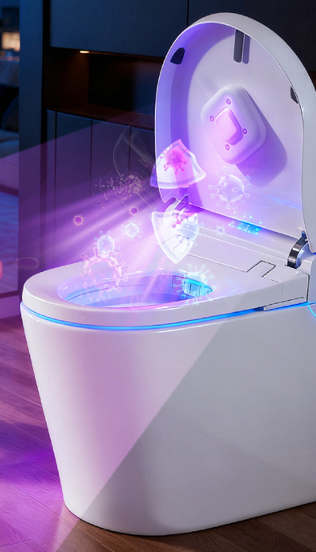 Kalsten | Rechargeable Attachable Ultraviolet LED Disinfection Lamp, with Auto-On/Off Design, for Home, Toilet & More