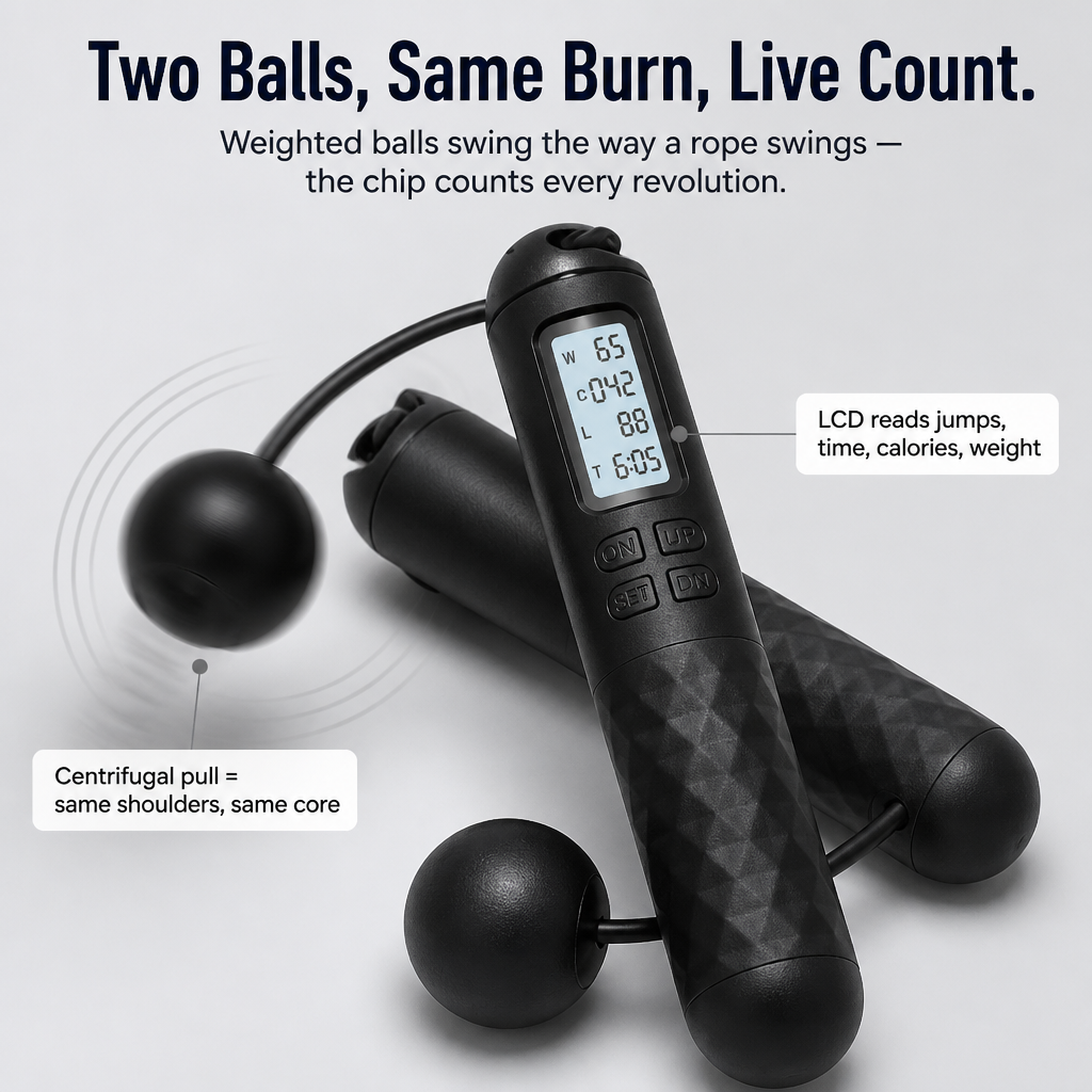 PulseRope Wireless Jump Rope with LCD Display | Kalsten