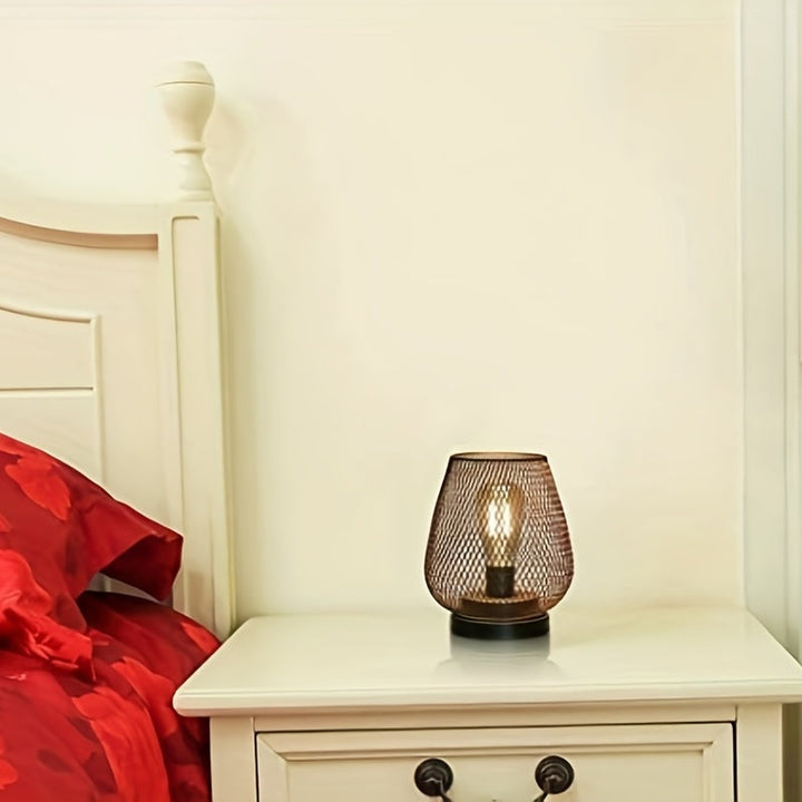 RusticMesh Table Lamp Set – Industrial Style and Atmospheric Lighting | Kalsten