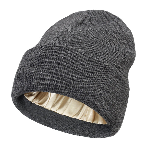 Kalsten | Noor Silk Winter Hat – Wool & Silk – Anti-Frizz Hair Protection