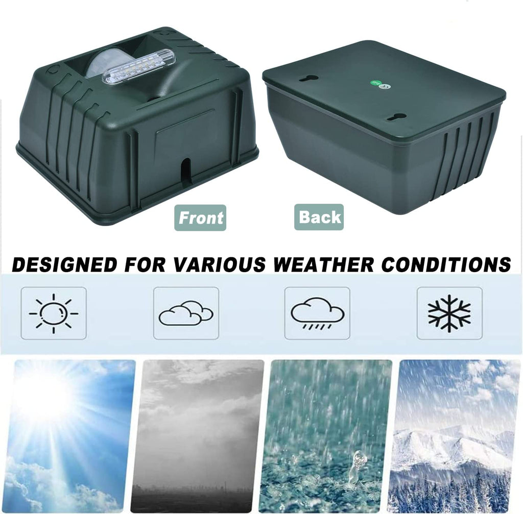 Kalsten | Outdoor Ultrasonic Bird Repeller | Effective, Humane Woodpecker Deterrent for Gardens, Patios & Farms