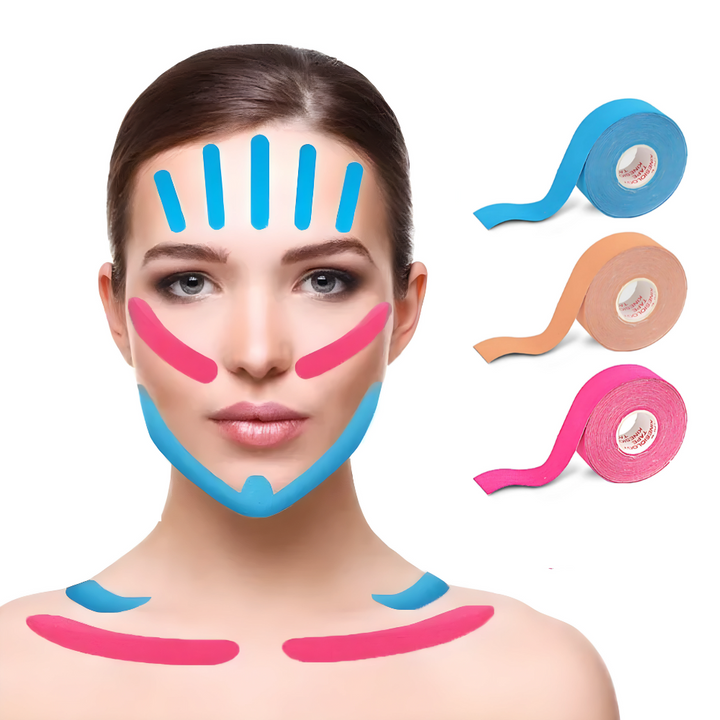 Kinesiology Tape for Facial and Neck Wrinkle Reduction Kalsten