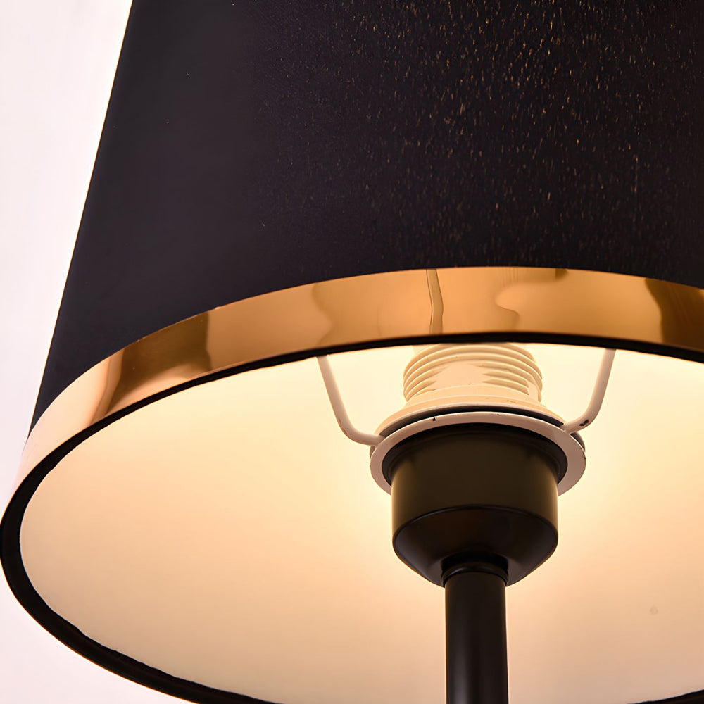 Vintage White/Black and Mid-Century Modern Brass Table Lamp | Kalsten