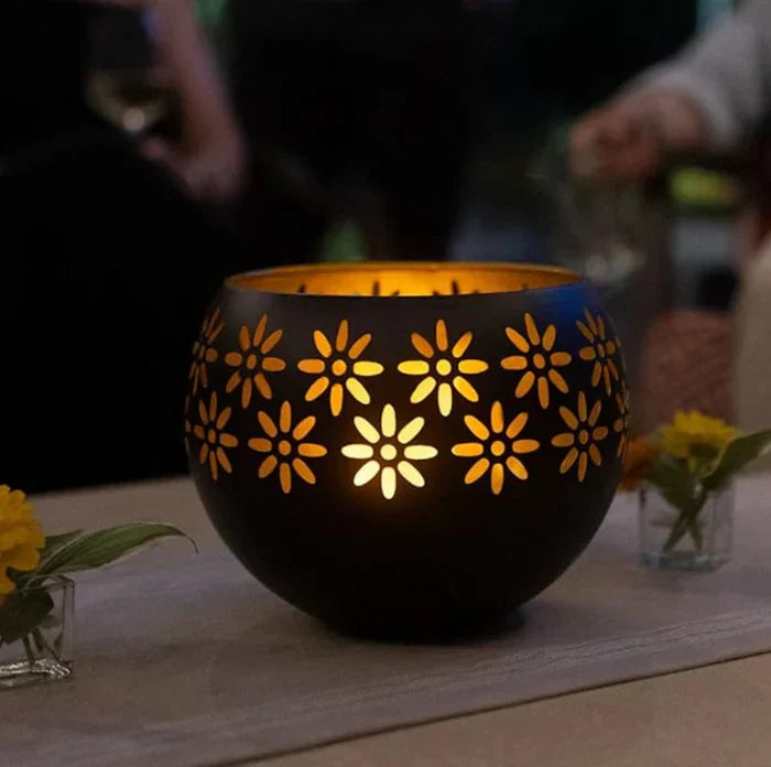 Flower Pattern Candle Lamp – Decorative LED Table Lamp for Stylish Lighting | Kalsten