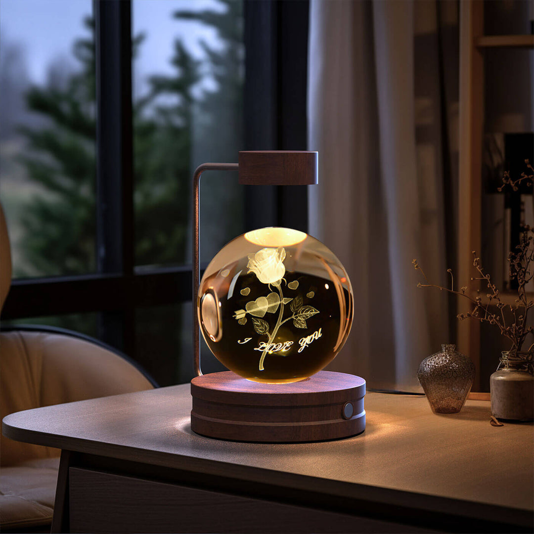Crystal Ball Cosmic Dinosaur Indoor Night Light USB Power Warm Bedside Light Birthday Gift Night Lamp | Kalsten