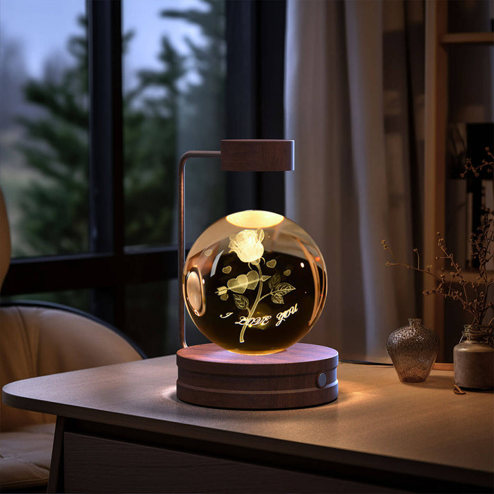 Crystal Ball Cosmic Dinosaur Indoor Night Light USB Power Warm Bedside Light Birthday Gift Night Lamp | Kalsten