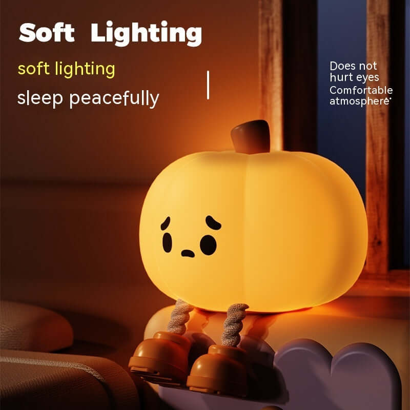 Home Decor Halloween Pumpkin Night Light Cute Soft Silicone Lamp Touch  Dimmable Rechargeable Bedside Decor Light Kids Gifts Halloween Decorations | Kalsten