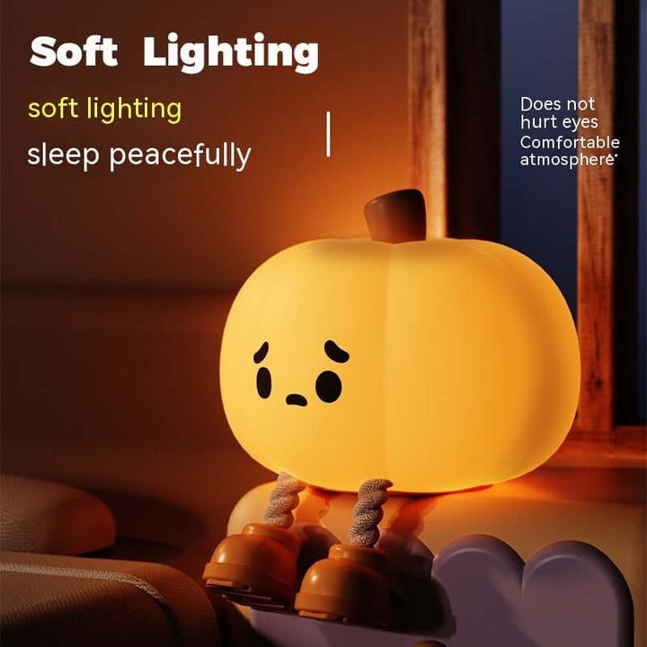 Home Decor Halloween Pumpkin Night Light Cute Soft Silicone Lamp Touch  Dimmable Rechargeable Bedside Decor Light Kids Gifts Halloween Decorations | Kalsten