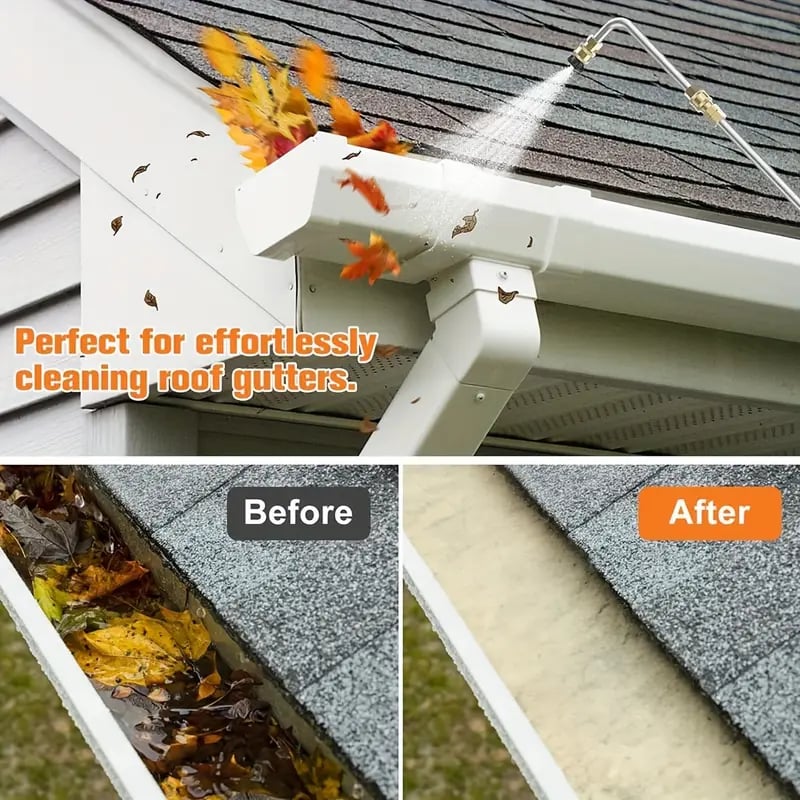 Kalsten | 4000 PSI Telescoping High Pressure Washer Wand Set for Gutter & Roof Drainage & Walls Cleaning