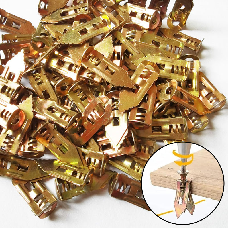 Kalsten | Drywall Expansion Anchors + High Strength Zinc Screws Kit (Pack of 100)