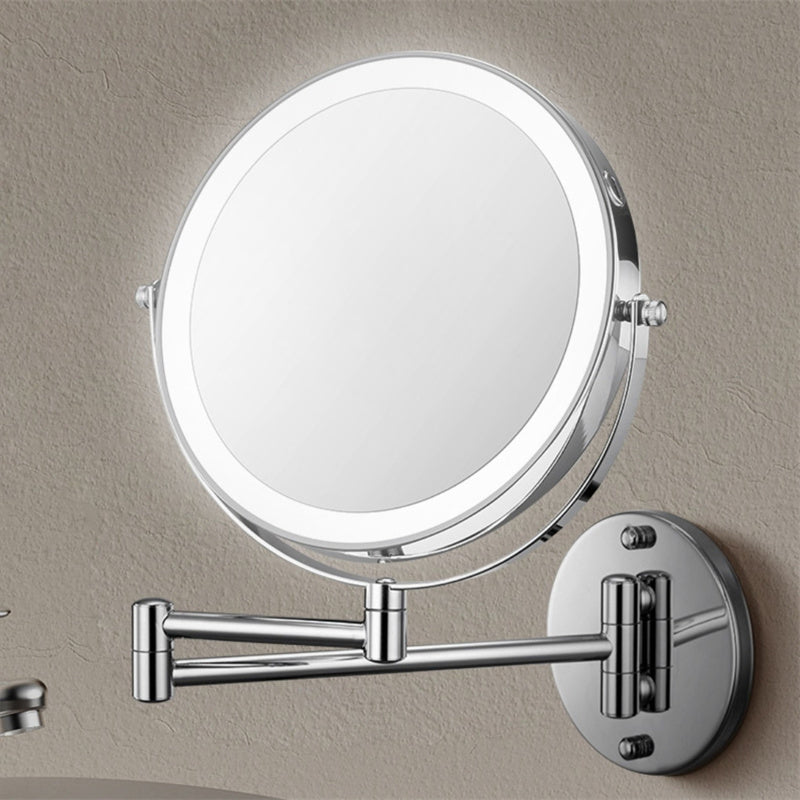 Kalsten | Rechargeable wall-mounted shaving mirror | 360° rotation. 1X/10X magnification and adjustable LED lighting for use in the bathroom