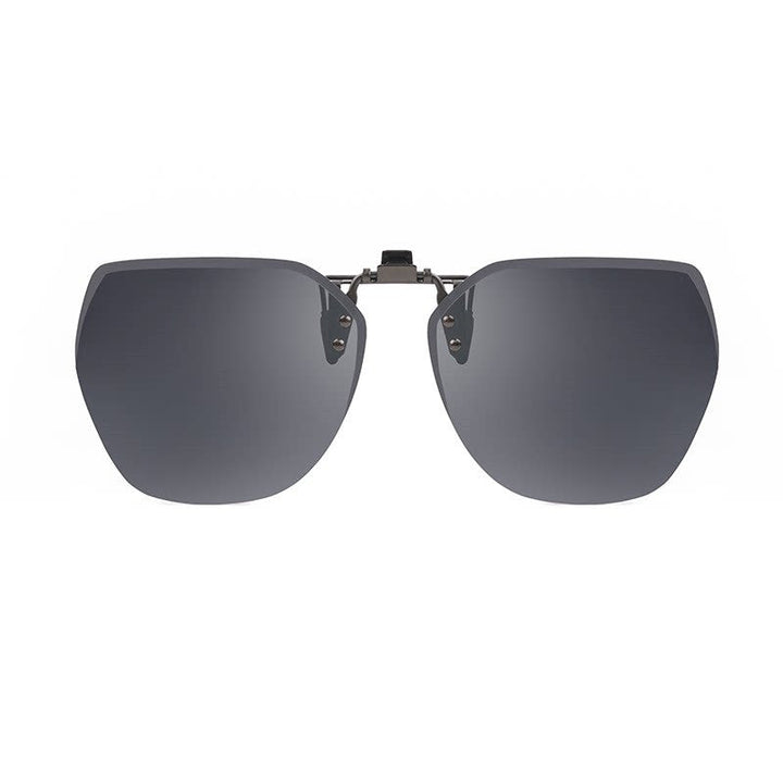 Kalsten | Clip-on Rimless Polarized Sunglasses, with Anti-glare and Flip-Up Design, for Outdoor/Driving
