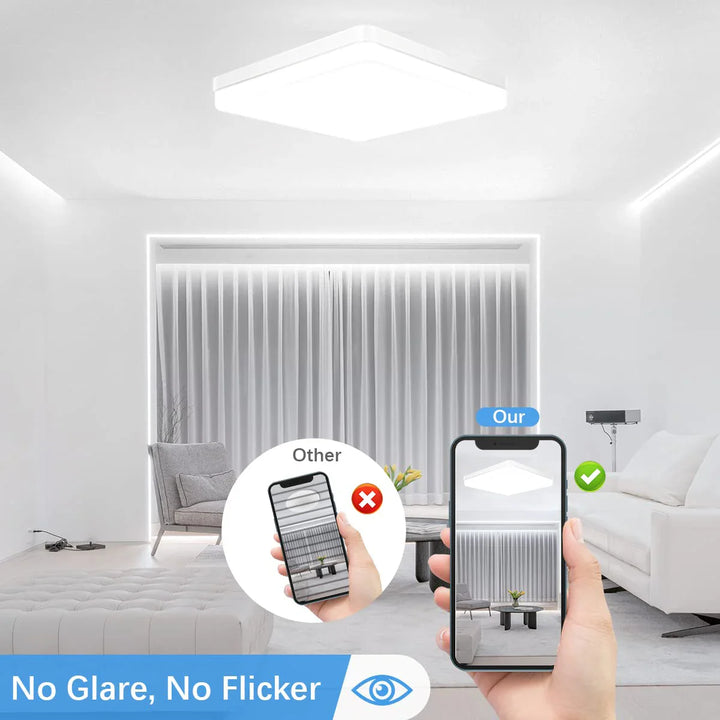 Modern LED Ceiling Lamp – Warm White Light for Living Room, Bedroom, Kitchen, and Dining Room – Energy-Efficient LED Ceiling Fixture | Kalsten