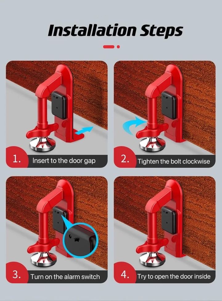 Strong Anti-Theft Travel Metal Door Stopper Alarm | Kalsten