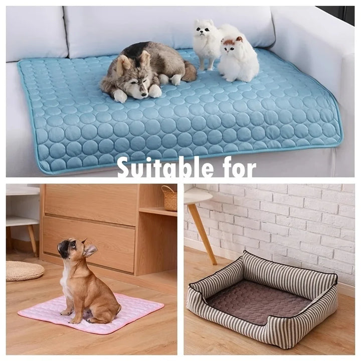 Extra Large Dog Cooling Mat | Summer Pet Bed for Small & Big Dogs | Durable Blanket for Cats & Sofa Protection - Ice Pad Blanket | Kalsten