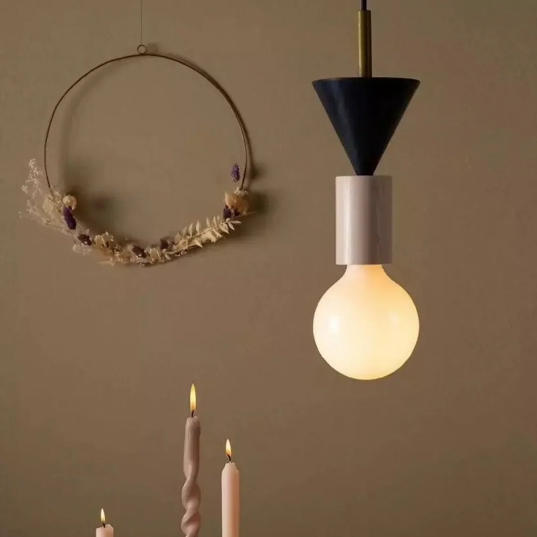 Pendant Light Wood 7.5 in to 16.5 in Multicolor Geometric Dining Living Room Ceiling Lamp Modern Home Decor | Kalsten