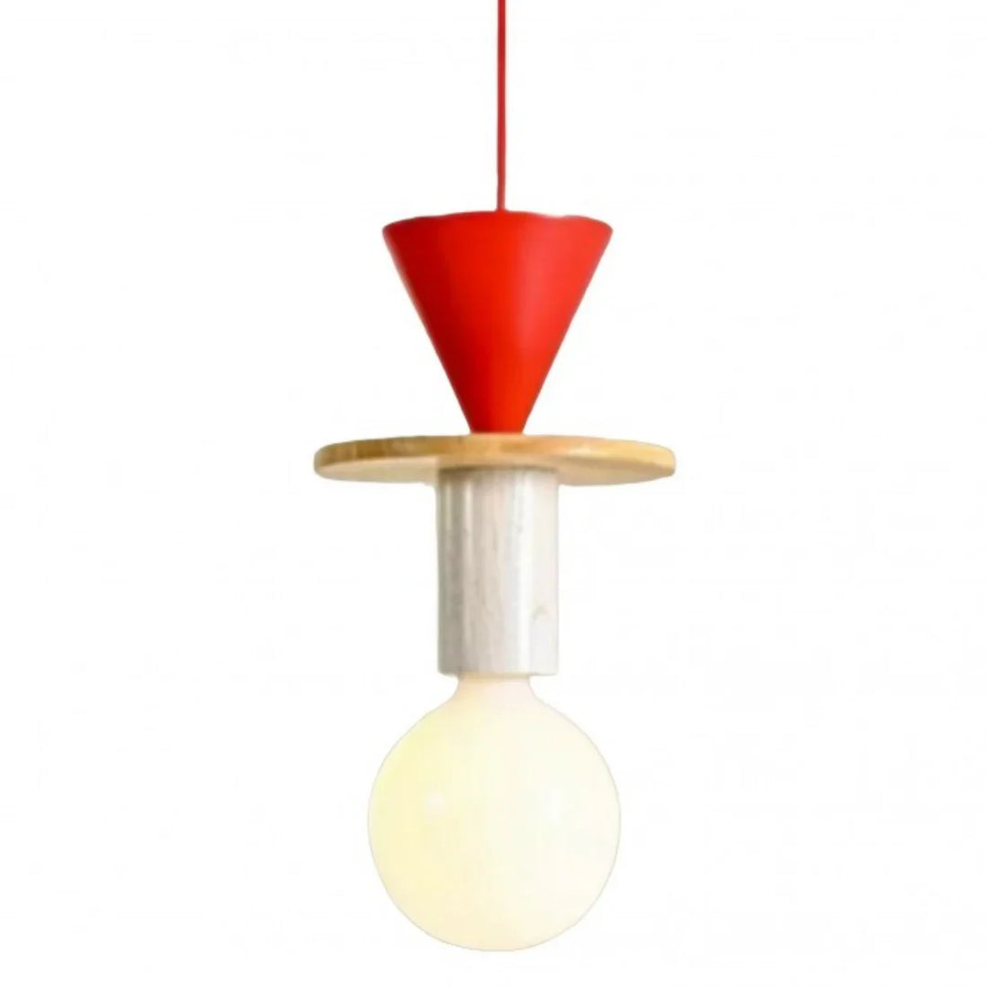 Pendant Light Wood 7.5 in to 16.5 in Multicolor Geometric Dining Living Room Ceiling Lamp Modern Home Decor | Kalsten