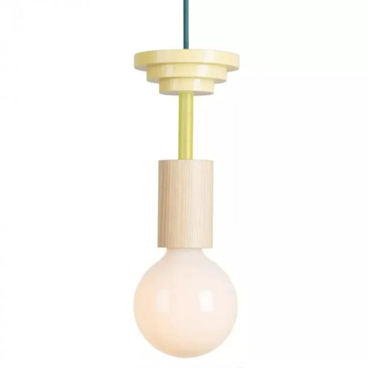 Pendant Light Wood 7.5 in to 16.5 in Multicolor Geometric Dining Living Room Ceiling Lamp Modern Home Decor | Kalsten
