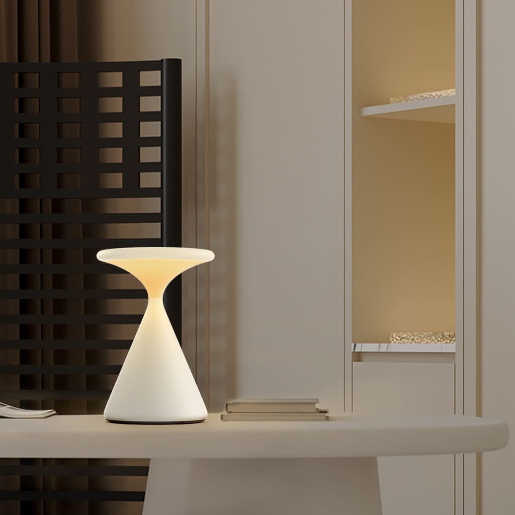 Hourglass Cordless LED Table Lamp with Touch Dimmer | Kalsten