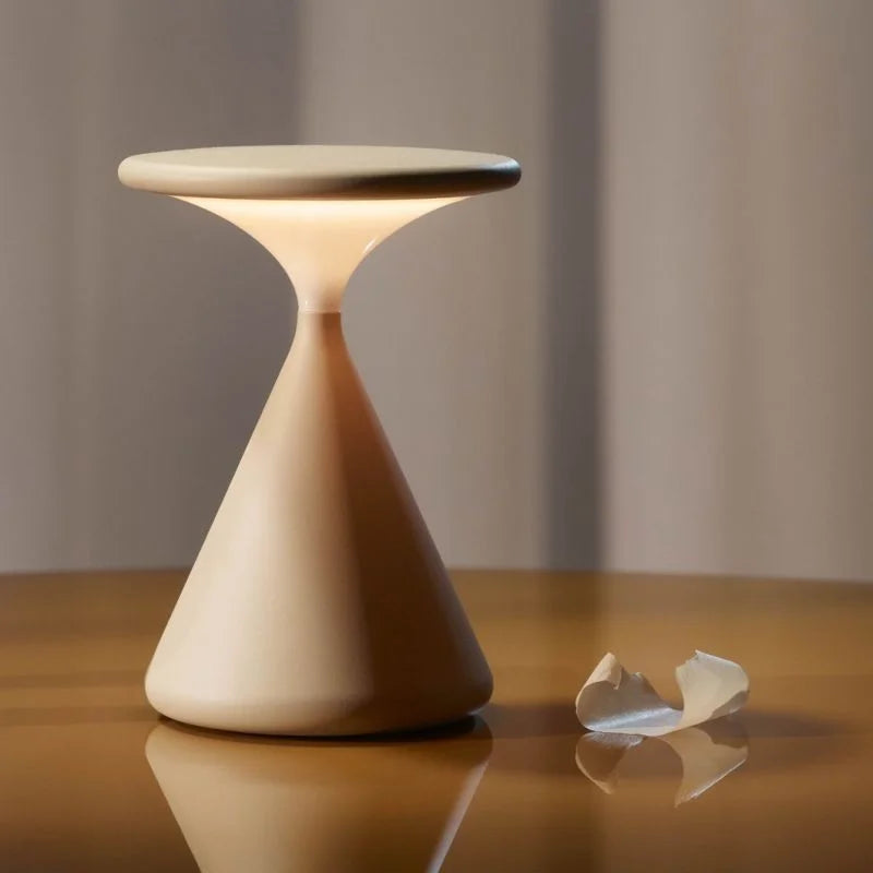 Aeron Hourglass Battery Table Lamp | Dimmable LED Table Lamp Without Cable | Kalsten