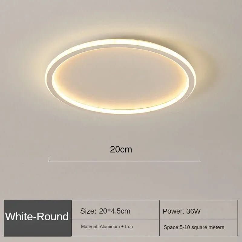 Scandinavian LED ceiling lamp with warm, glare-free light