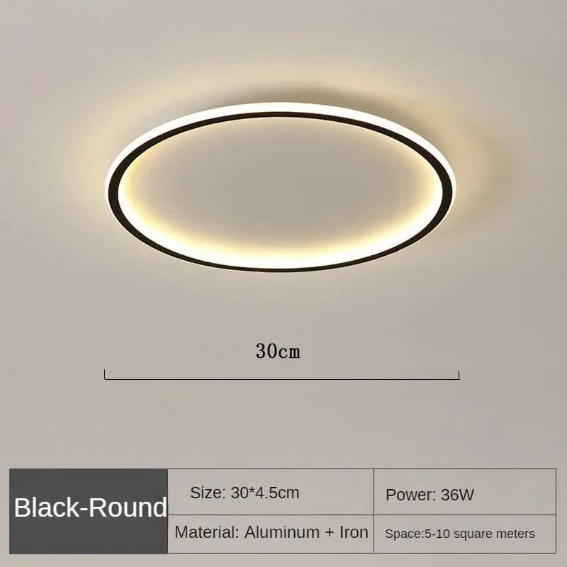 Scandinavian LED ceiling lamp with warm, glare-free light