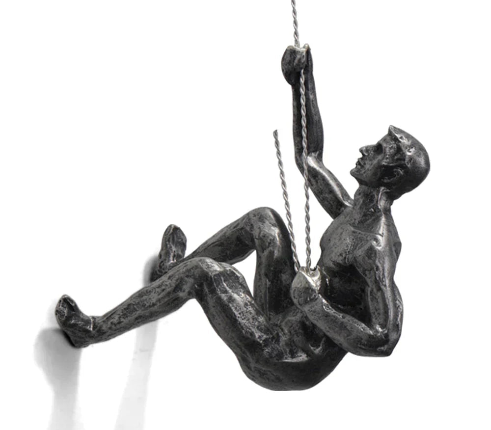 Kalsten | Wall sculpture ClimbArtis | Symbol of strength & growth | Handcrafted from resin & iron wire