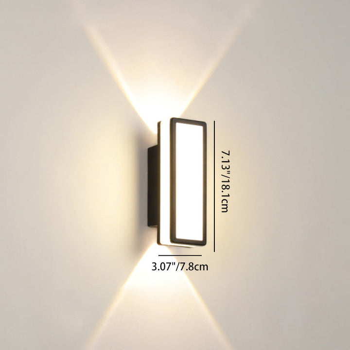 Contemporary Simplicity Aluminum Acrylic LED Waterproof Wall Sconce Lamp For Outdoor Patios | Kalsten