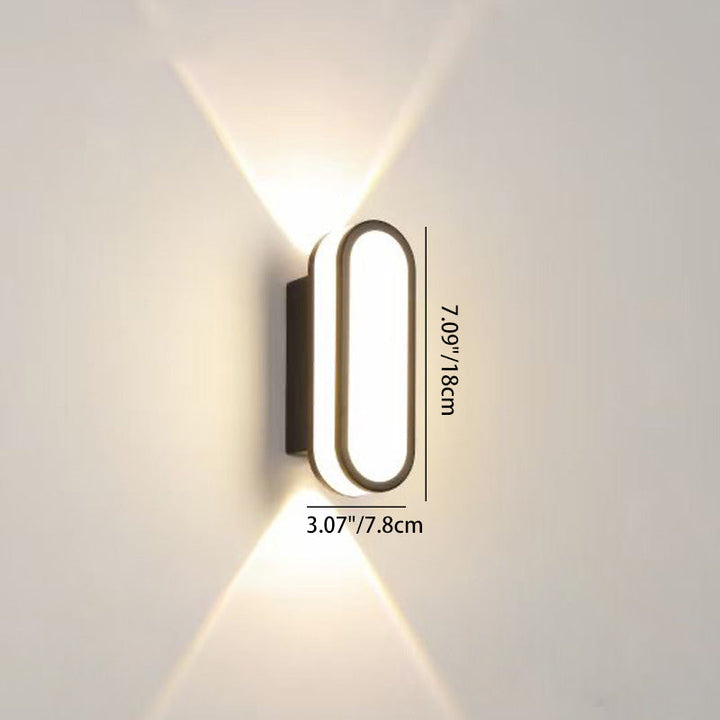 Contemporary Simplicity Aluminum Acrylic LED Waterproof Wall Sconce Lamp For Outdoor Patios | Kalsten
