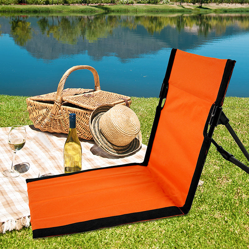 Modern Simplicity Oxford Fabric Aluminum Rectangular Foldable Camping Back Chair For Outdoor Patio | Kalsten