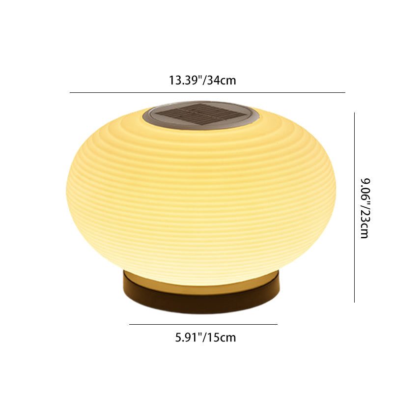 Modern Minimalist PE Oval LED Solar & Waterproof Outdoor Light For Garden & Patio | Kalsten