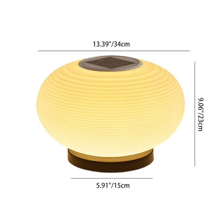 Modern Minimalist PE Oval LED Solar & Waterproof Outdoor Light For Garden & Patio | Kalsten