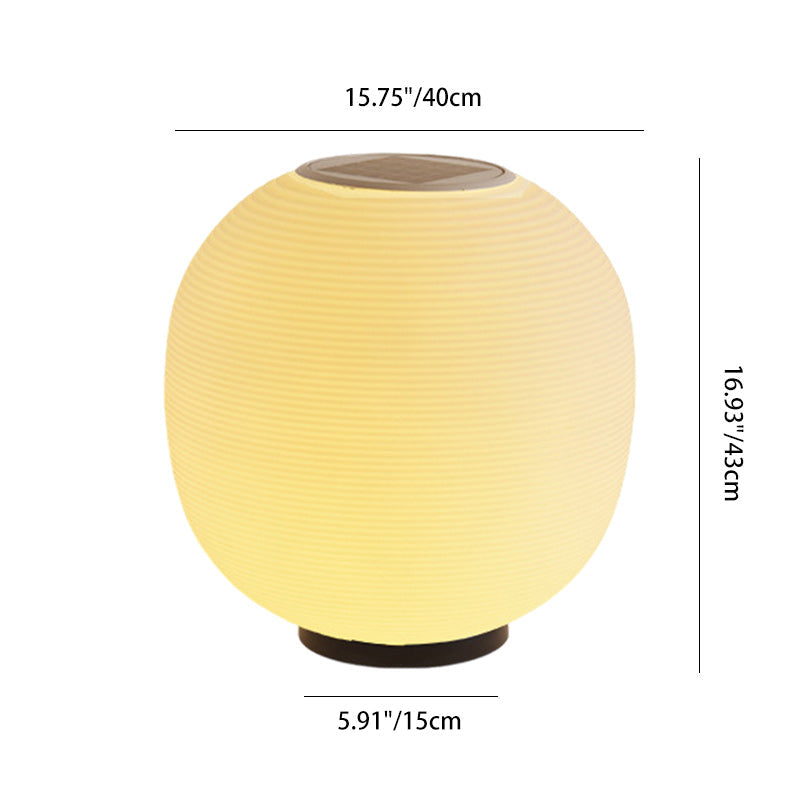 Modern Minimalist PE Oval LED Solar & Waterproof Outdoor Light For Garden & Patio | Kalsten