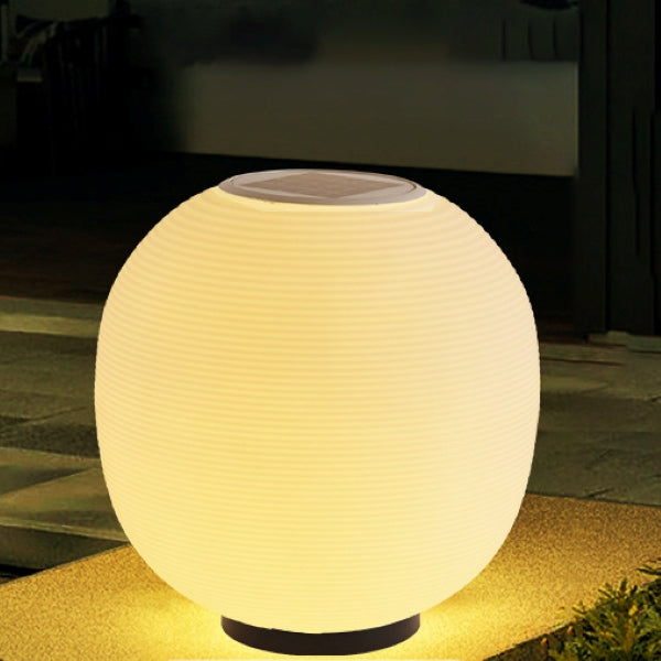 Modern Minimalist PE Oval LED Solar & Waterproof Outdoor Light For Garden & Patio | Kalsten