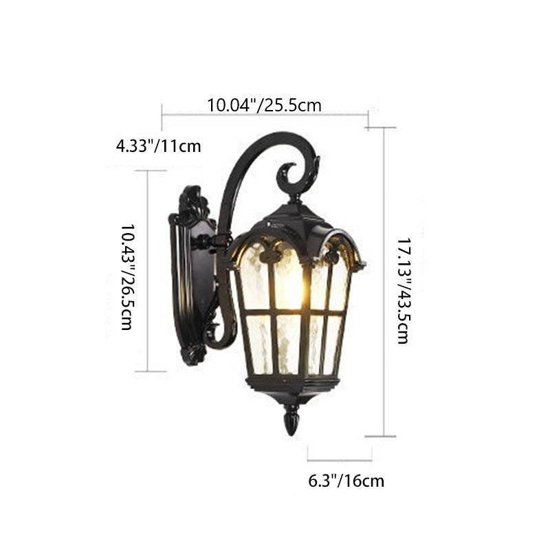 Contemporary Nordic Aluminum Glass Curved-Square 1-Light Wall Sconce Lamp For Outdoor | Kalsten
