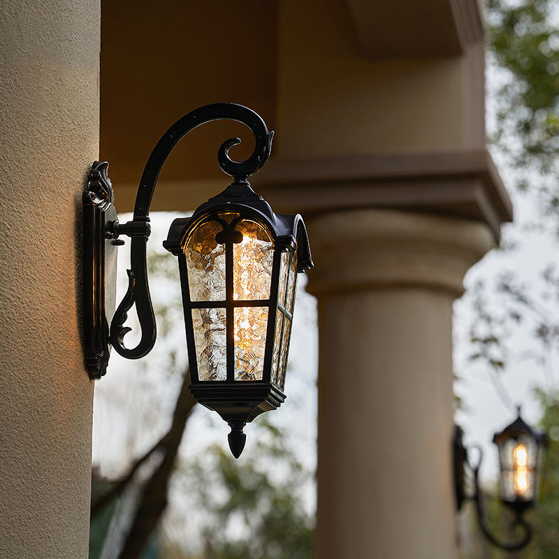 Contemporary Nordic Aluminum Glass Curved-Square 1-Light Wall Sconce Lamp For Outdoor | Kalsten