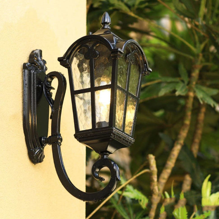 Contemporary Nordic Aluminum Glass Curved-Square 1-Light Wall Sconce Lamp For Outdoor | Kalsten