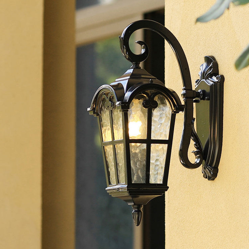 Contemporary Nordic Aluminum Glass Curved-Square 1-Light Wall Sconce Lamp For Outdoor | Kalsten