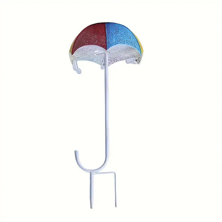 Modern Art Deco Solar Waterproof Umbrella Iron LED Ground Plug Outdoor Light For Garden | Kalsten