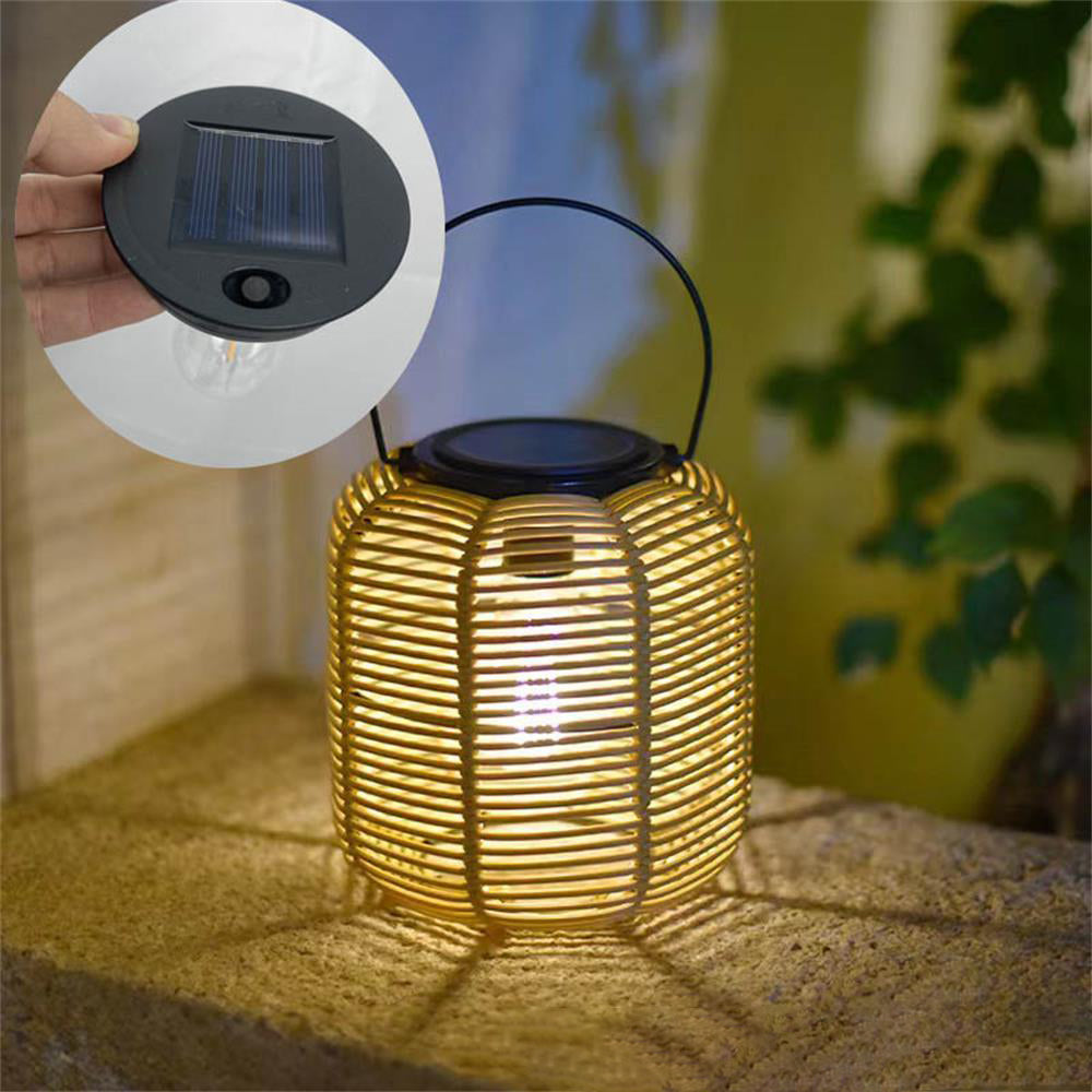 Modern Art Deco Solar Waterproof Cylinder Lantern Hollow Out Plastic Iron LED Outdoor Light For Garden | Kalsten