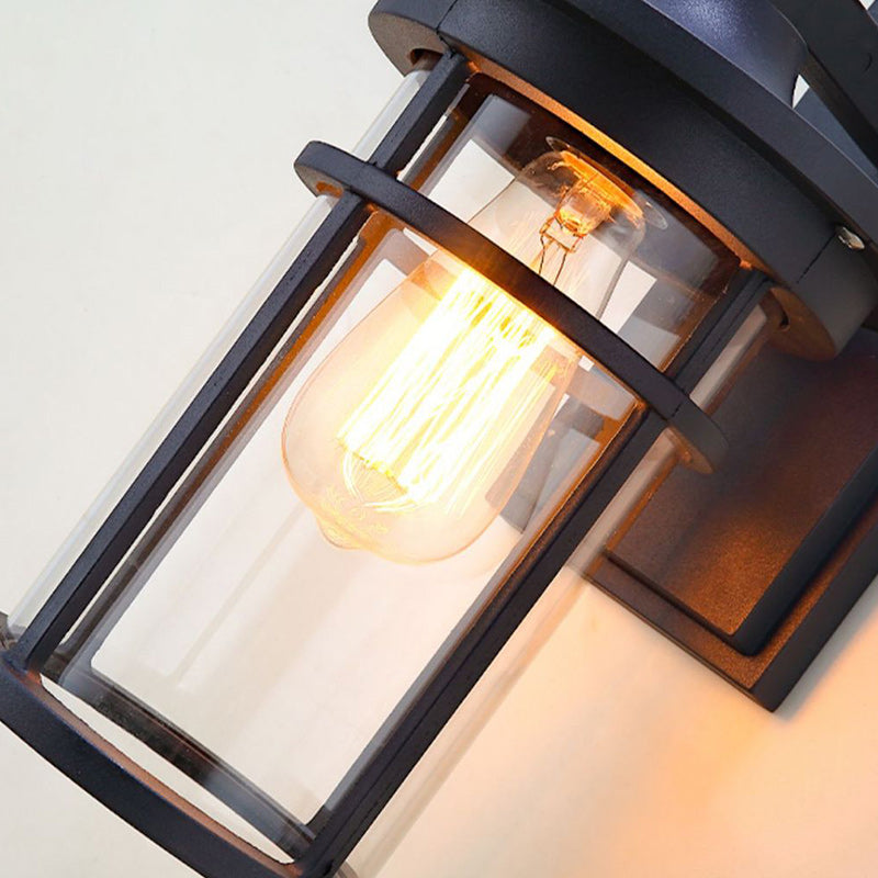 Contemporary Industrial Column Aluminum Glass 1-Light Wall Sconce Lamp For Garden | Kalsten