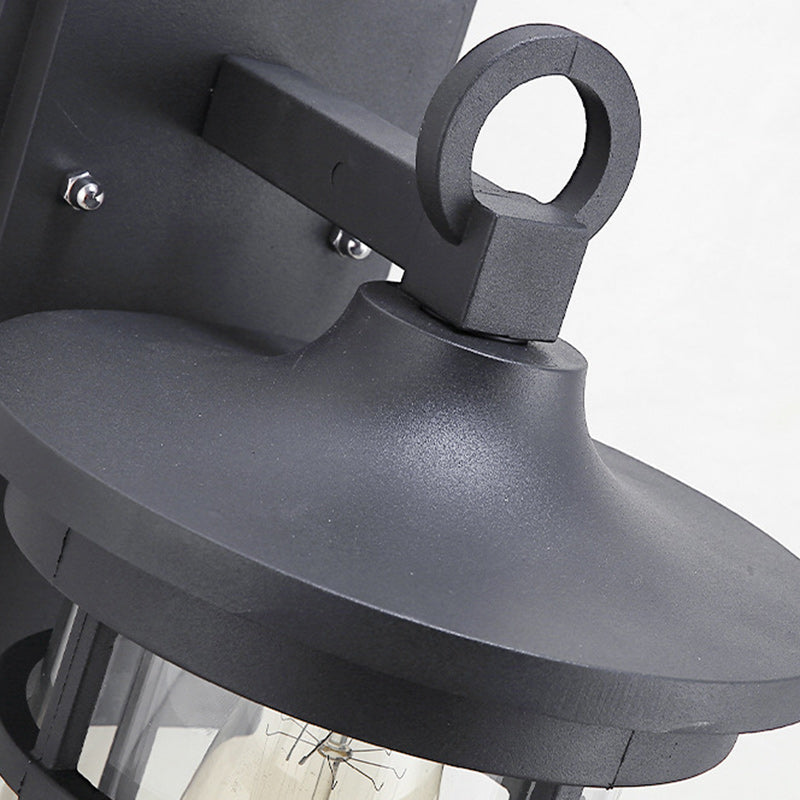 Contemporary Industrial Column Aluminum Glass 1-Light Wall Sconce Lamp For Garden | Kalsten