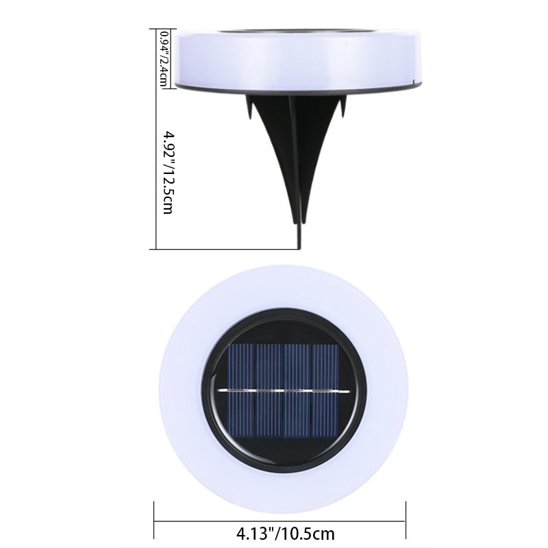 Modern Minimalist Solar Waterproof Round Cylinder Plastic ABS LED Ground Plug Landscape Light For Garden | Kalsten