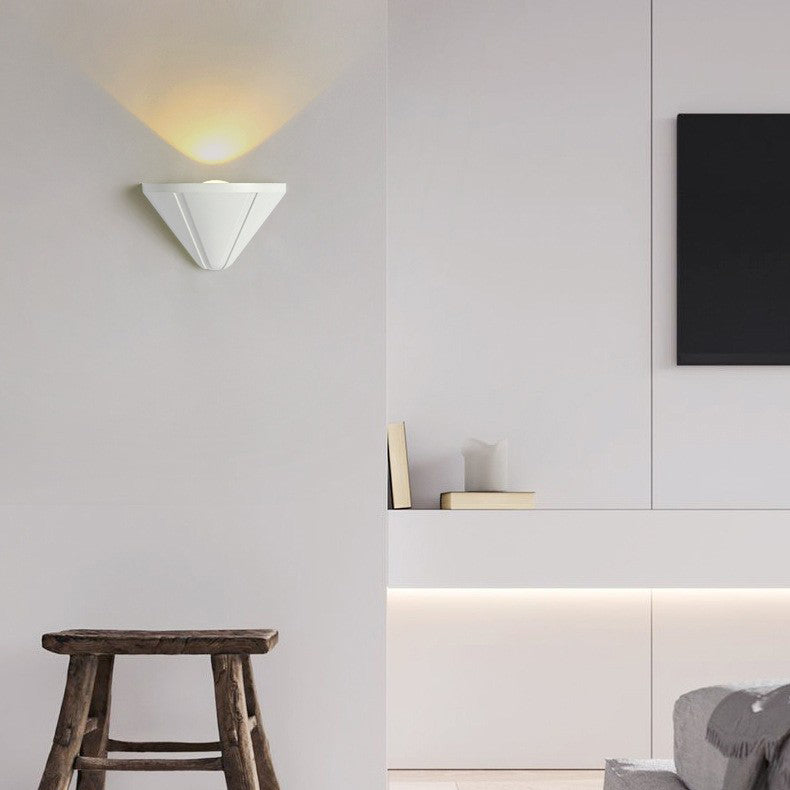 Modern Minimalist Waterproof Triangle Semicircle Die-Cast Aluminum PC LED Wall Sconce Lamp For Outdoor Patio | Kalsten